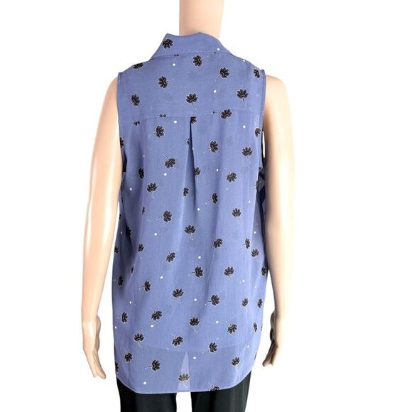 CAbi Blue Floral Two Piece Blouse - Picture 3 of 7